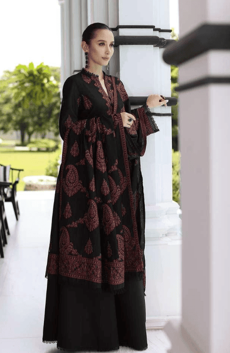 3 Piece - Unstitched Fully Embroidered Dhanak Fabric SP-565