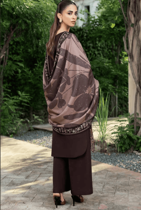 3 Piece - Unstitched Fully Embroidered Dhanak Fabric BQ-140