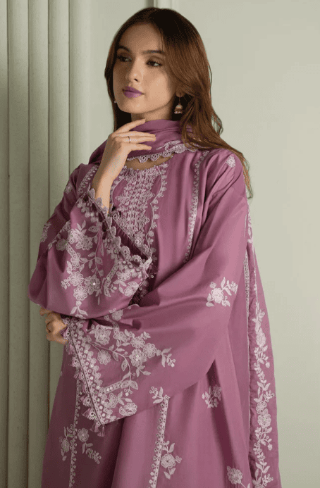 3 Piece - Unstitched Fully Embroidered Dhanak Fabric CS-900