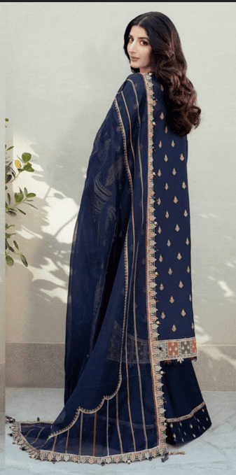 3-Pieces Unstitched Fully Embroidered Dhanak Suit JZ-2990