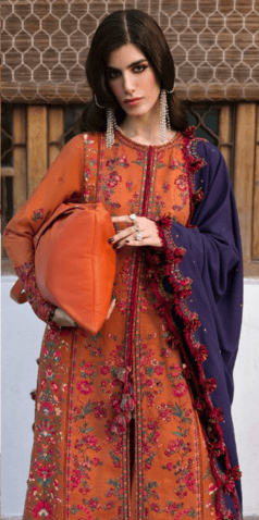 3-Piece Unstitch Winter Embroidered Dhanak Suit MB-610
