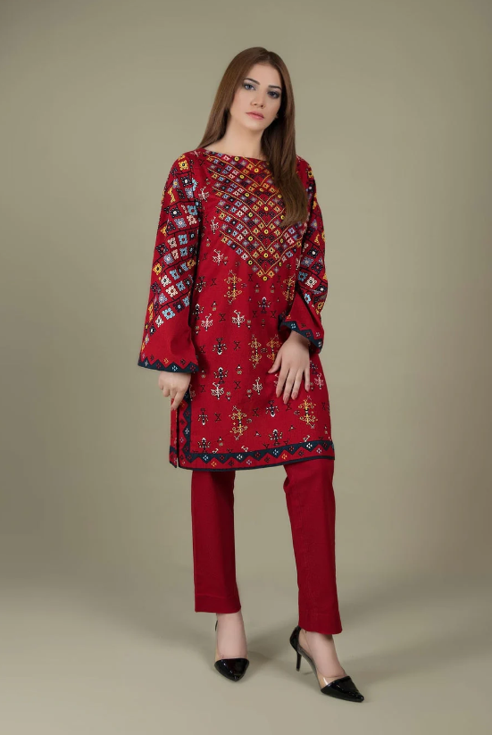 2 Piece - Fully Embroided Lawn Suit KS-765 - Image 2