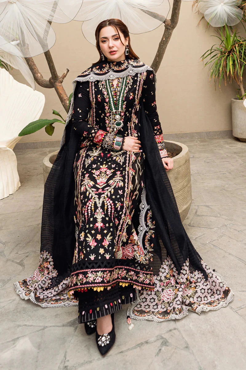 3 Piece - Unstitched Fully Embroidered Lawn Fabric QL-2655 - Image 2