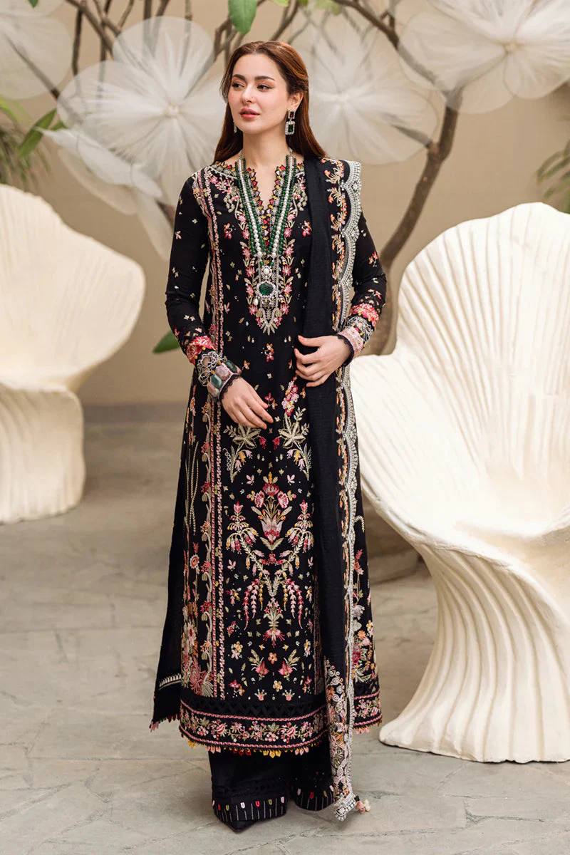 3 Piece - Unstitched Fully Embroidered Lawn Fabric QL-2655 - Image 5