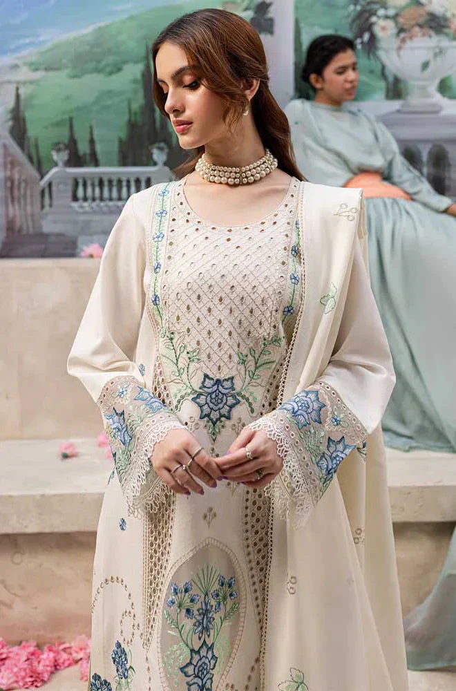 3 Piece - Unstitched Luxury Embroidered Lawn Fabric MR-2730 - Image 10
